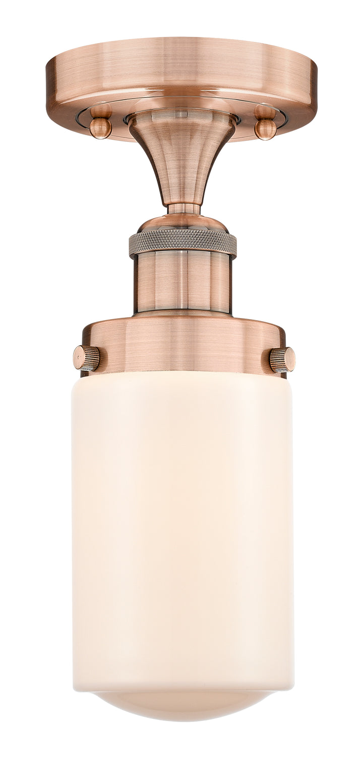 Innovations Lighting Dover 4.5" Semi-Flush Mount - Antique Copper