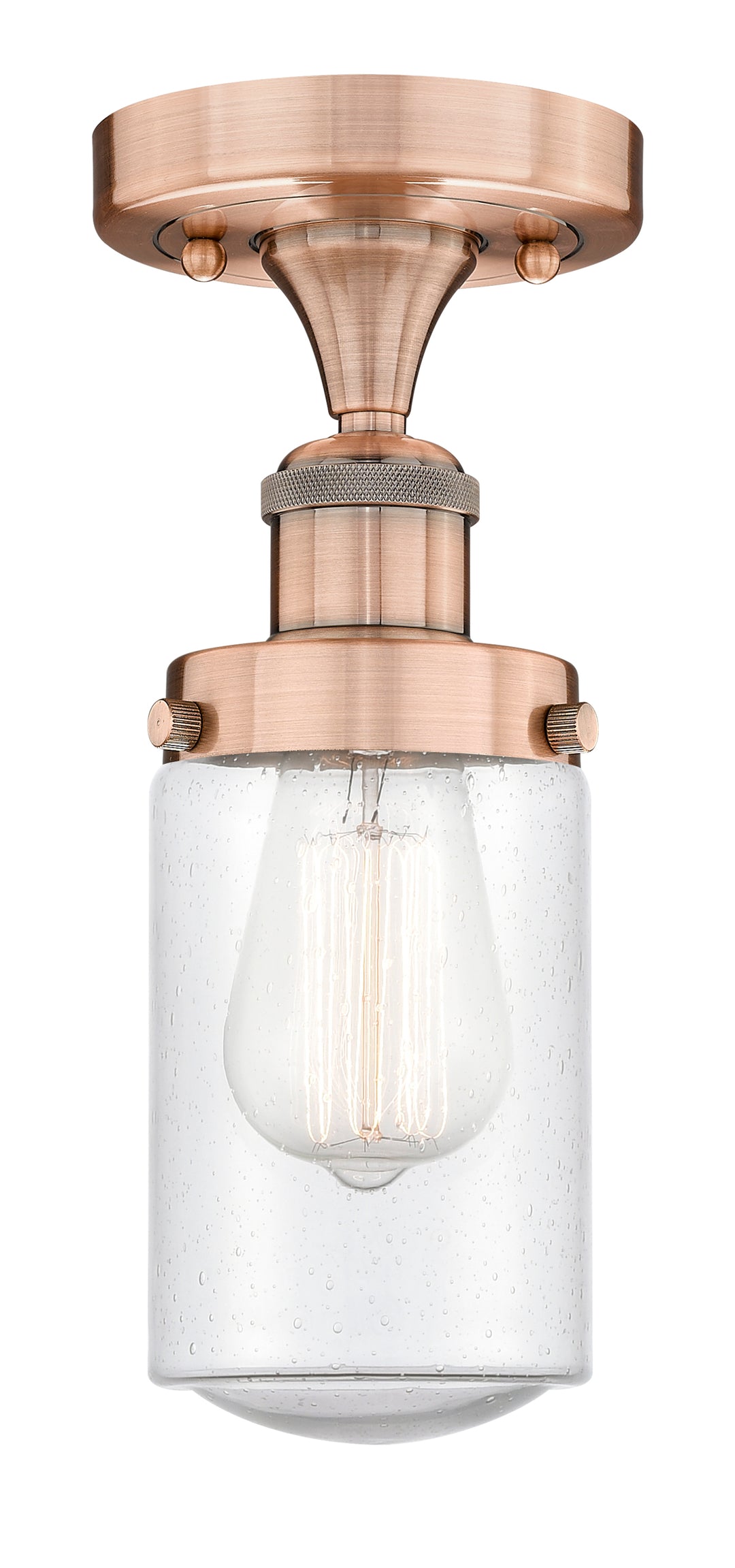 Innovations Lighting Dover 4.5" Semi-Flush Mount - Antique Copper