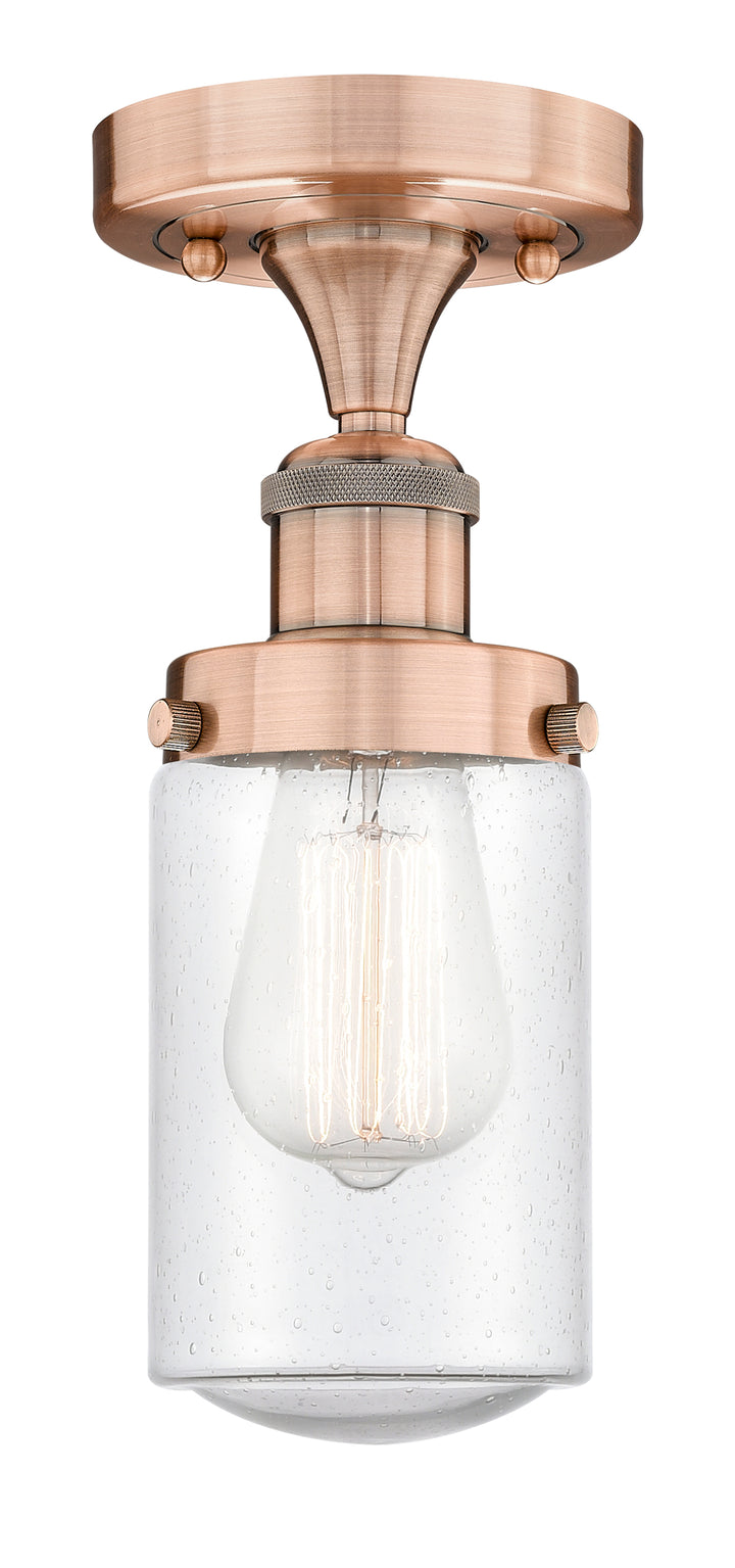 Innovations Lighting Dover 4.5" Semi-Flush Mount - Antique Copper