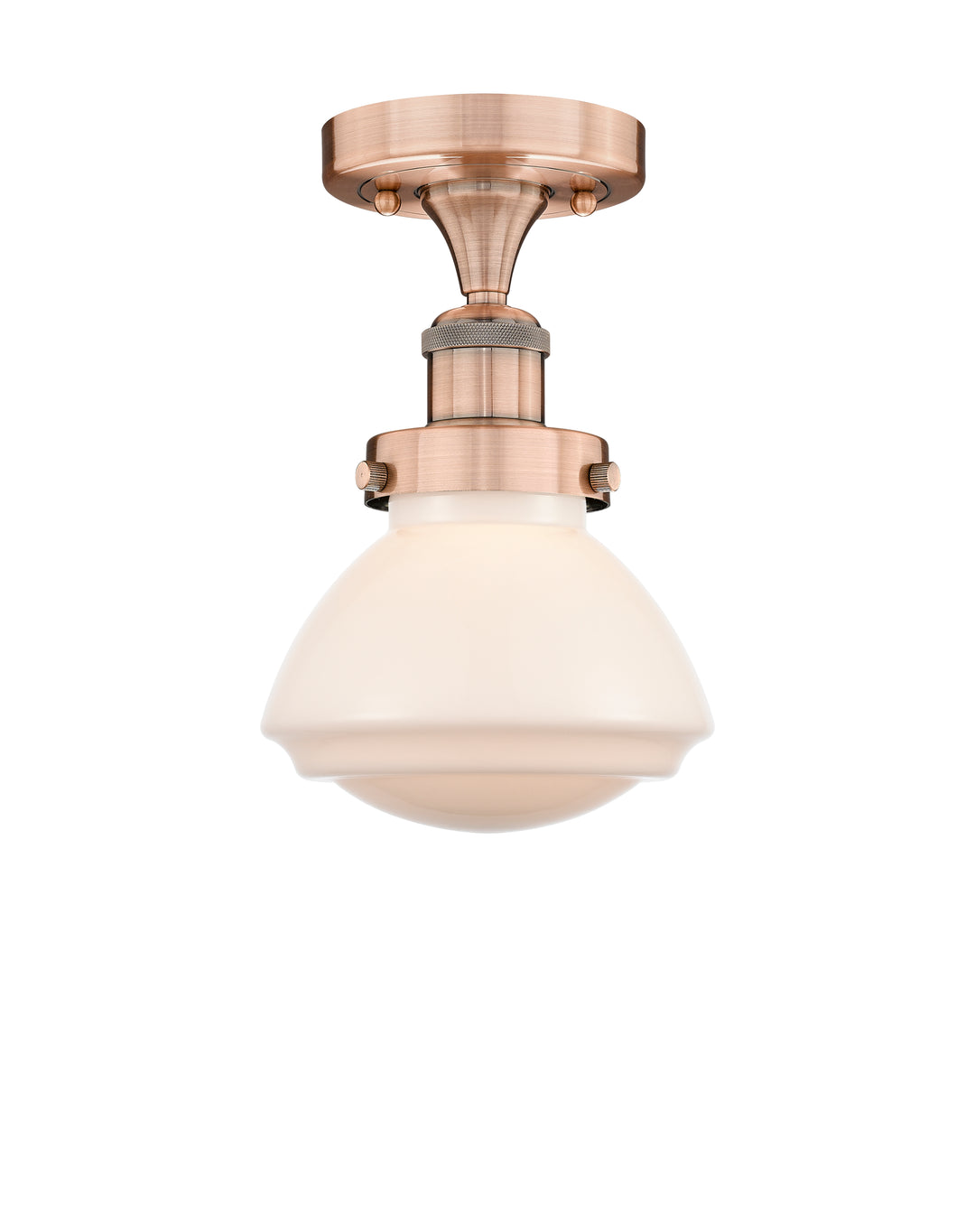 Innovations Lighting Olean 6.75" Semi-Flush Mount - Antique Copper