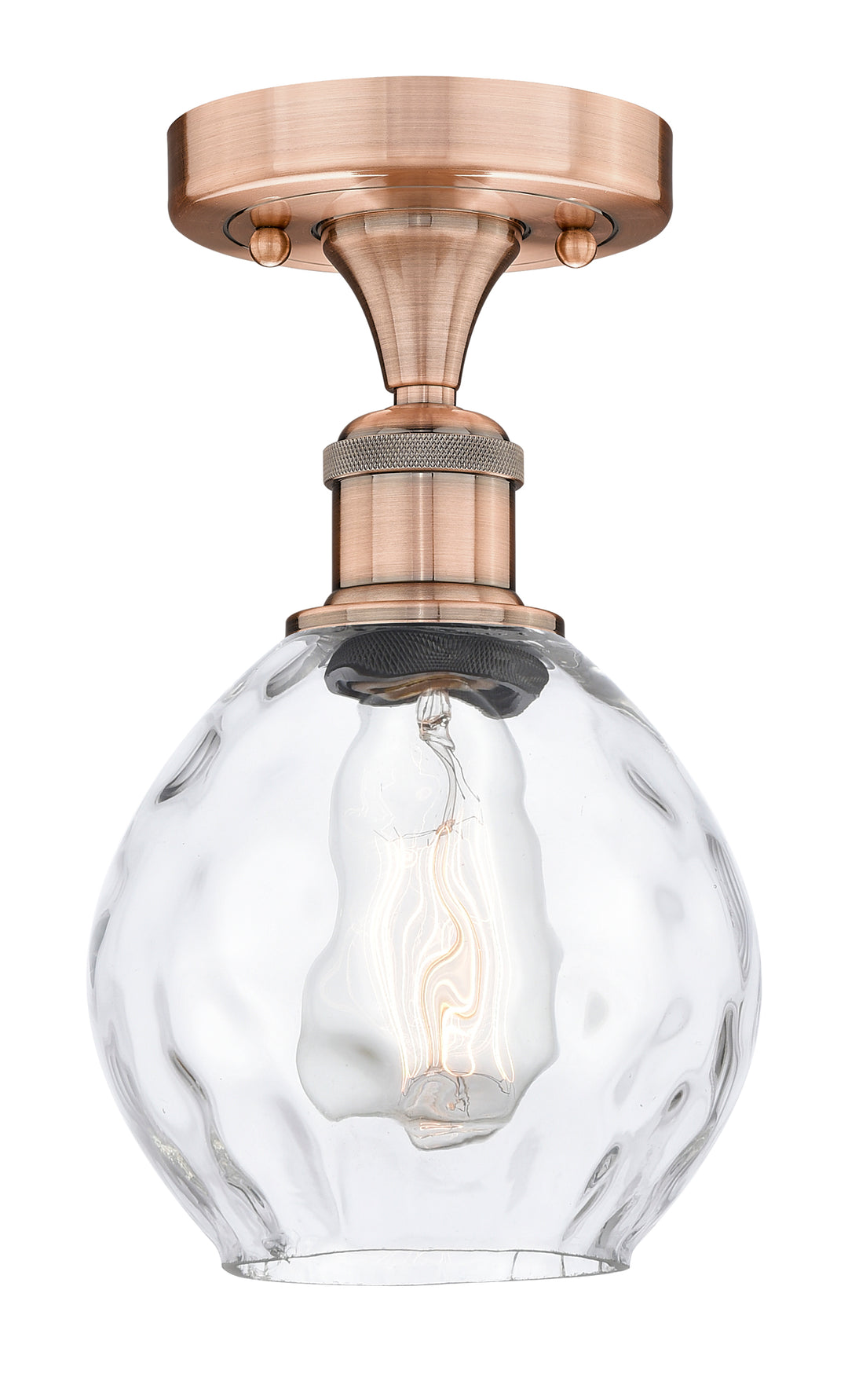 Innovations Lighting Waverly 6" Semi-Flush Mount - Antique Copper