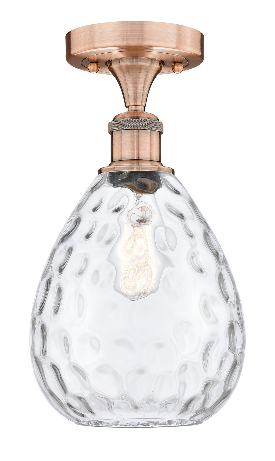 Innovations Lighting Waverly 8" Semi-Flush Mount - Antique Copper