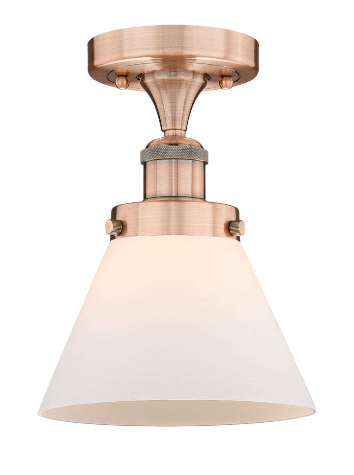 Innovations Lighting Cone 8" Semi-Flush Mount - Antique Copper