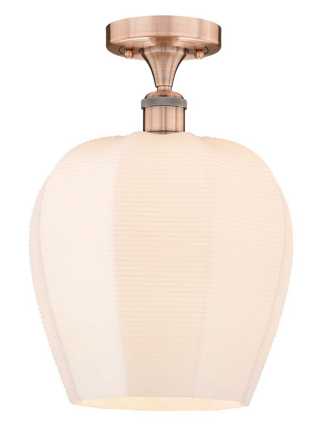 Innovations Lighting Norfolk 12" Semi-Flush Mount - Antique Copper