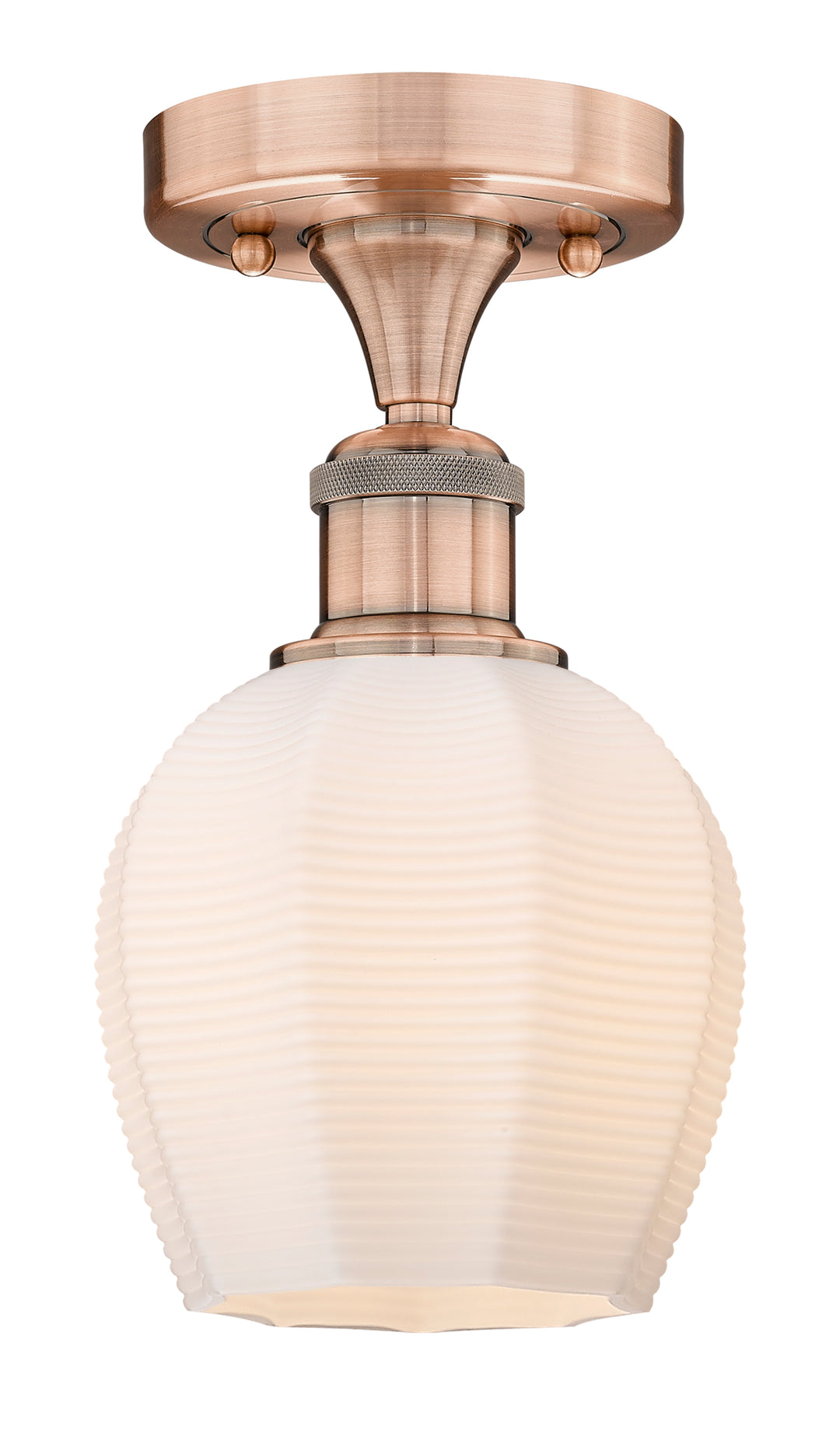 Innovations Lighting Norfolk 6" Semi-Flush Mount - Antique Copper