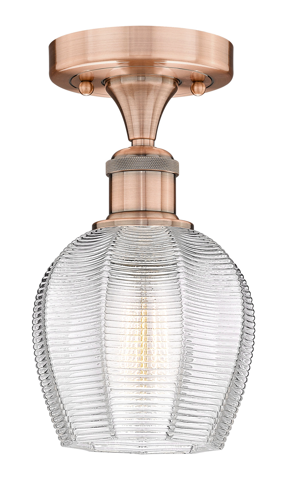 Innovations Lighting Norfolk 6" Semi-Flush Mount - Antique Copper