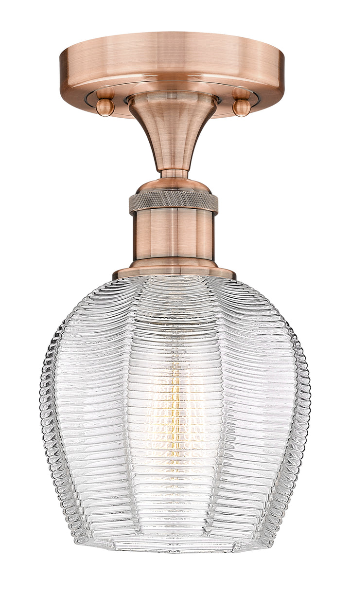 Innovations Lighting Norfolk 6" Semi-Flush Mount - Antique Copper