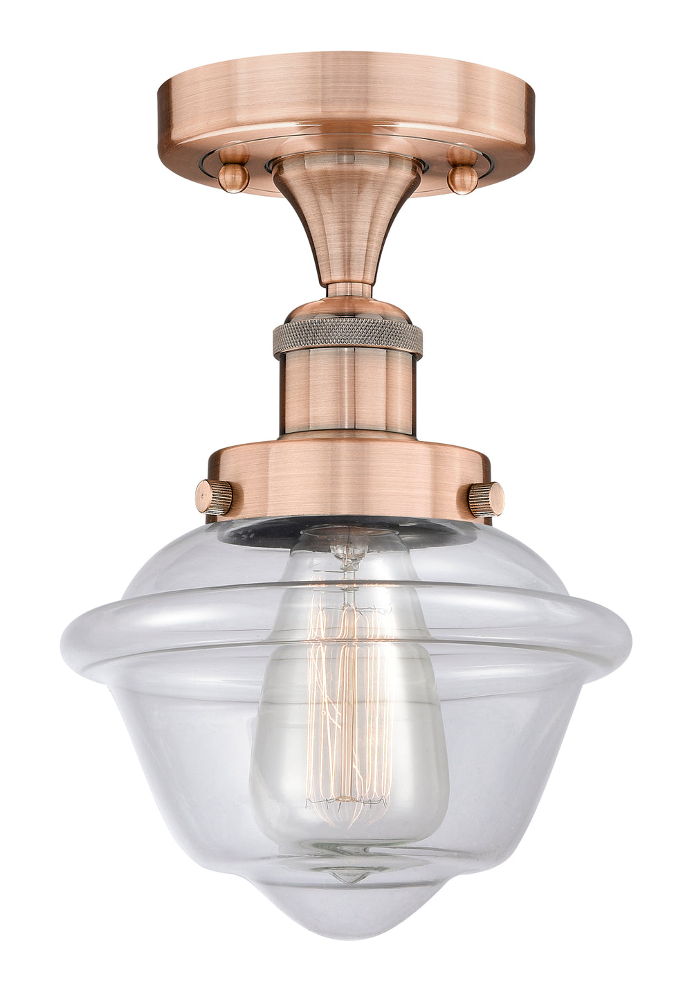 Innovations Lighting Oxford 7.5" Semi-Flush Mount - Antique Copper