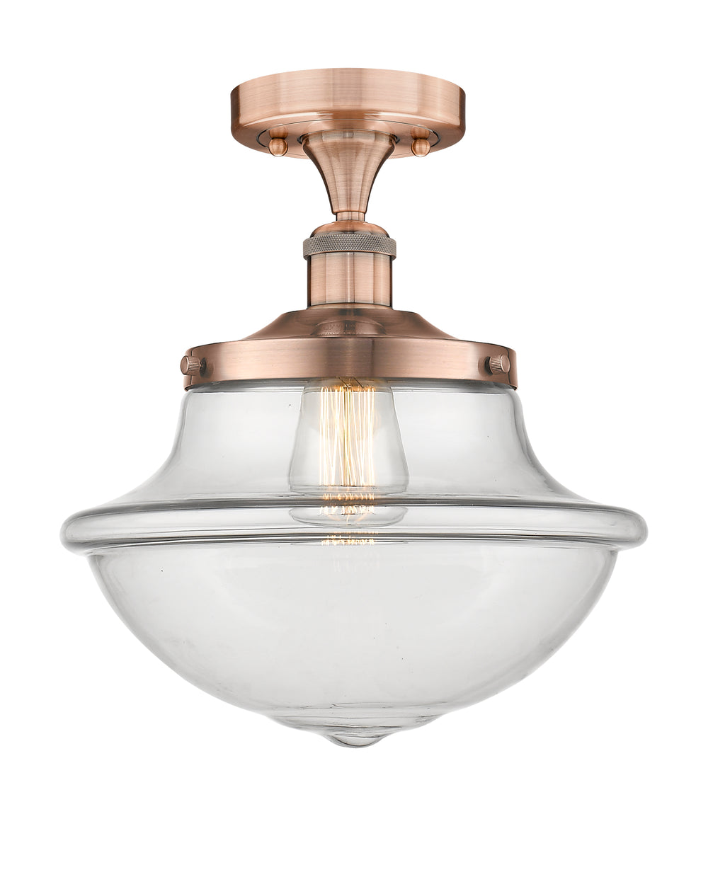 Innovations Lighting Oxford 12" Semi-Flush Mount - Antique Copper