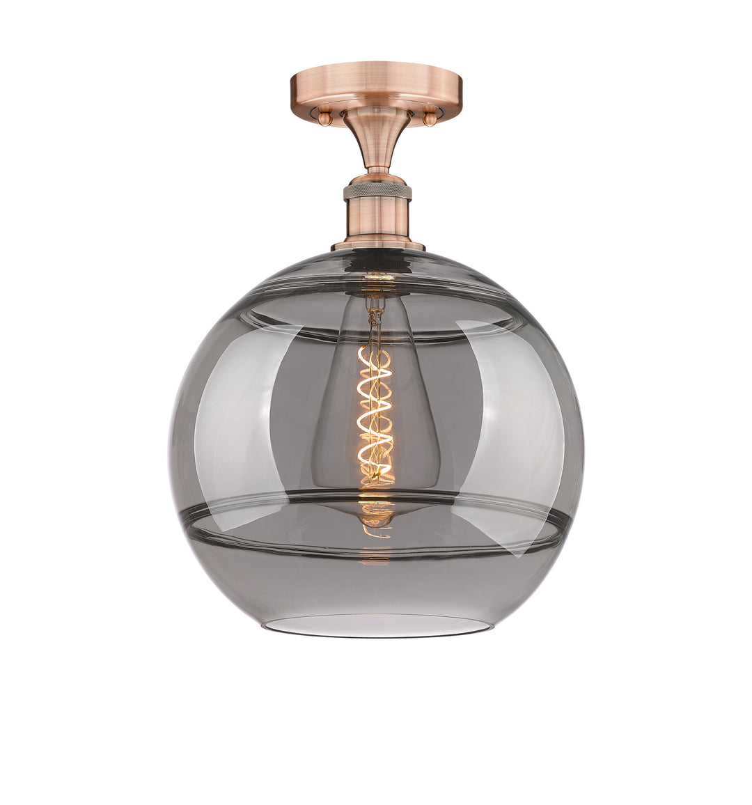 Innovations Lighting Rochester 12" Semi-Flush Mount - Antique Copper