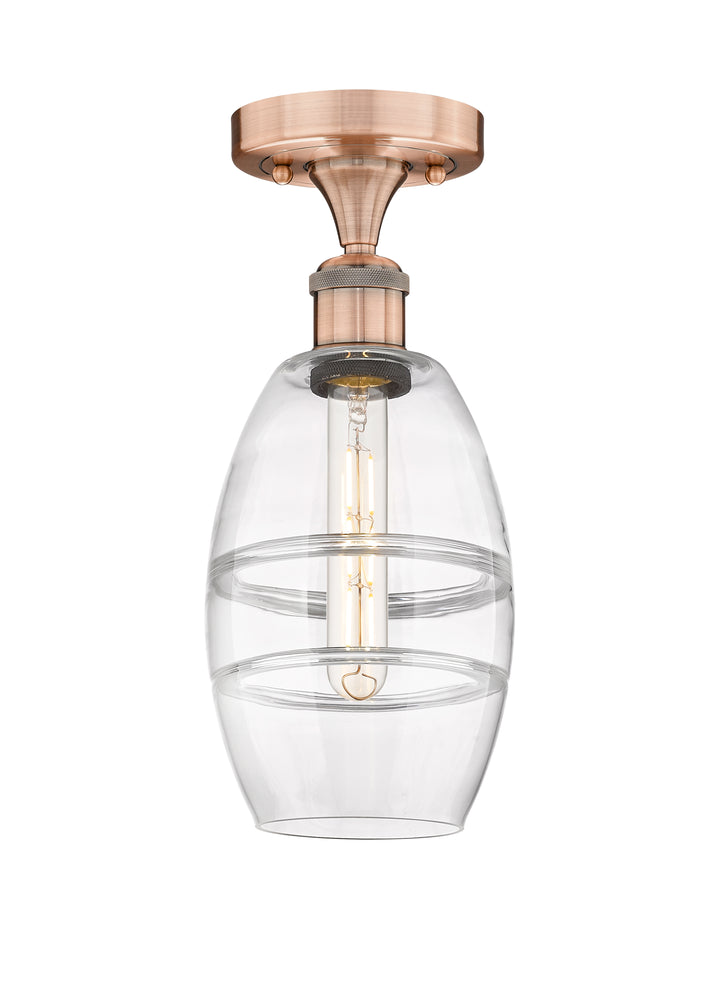 Innovations Lighting Vaz 6" Semi-Flush Mount - Antique Copper