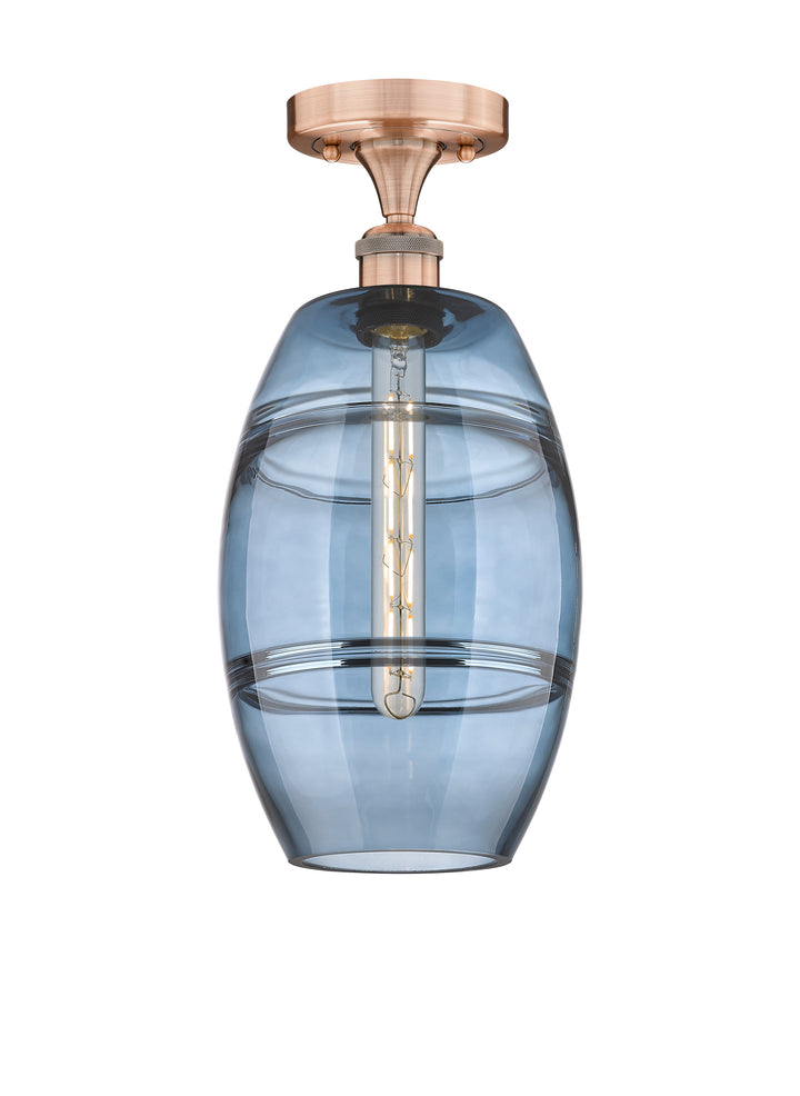 Innovations Lighting Vaz 8" Semi-Flush Mount - Antique Copper