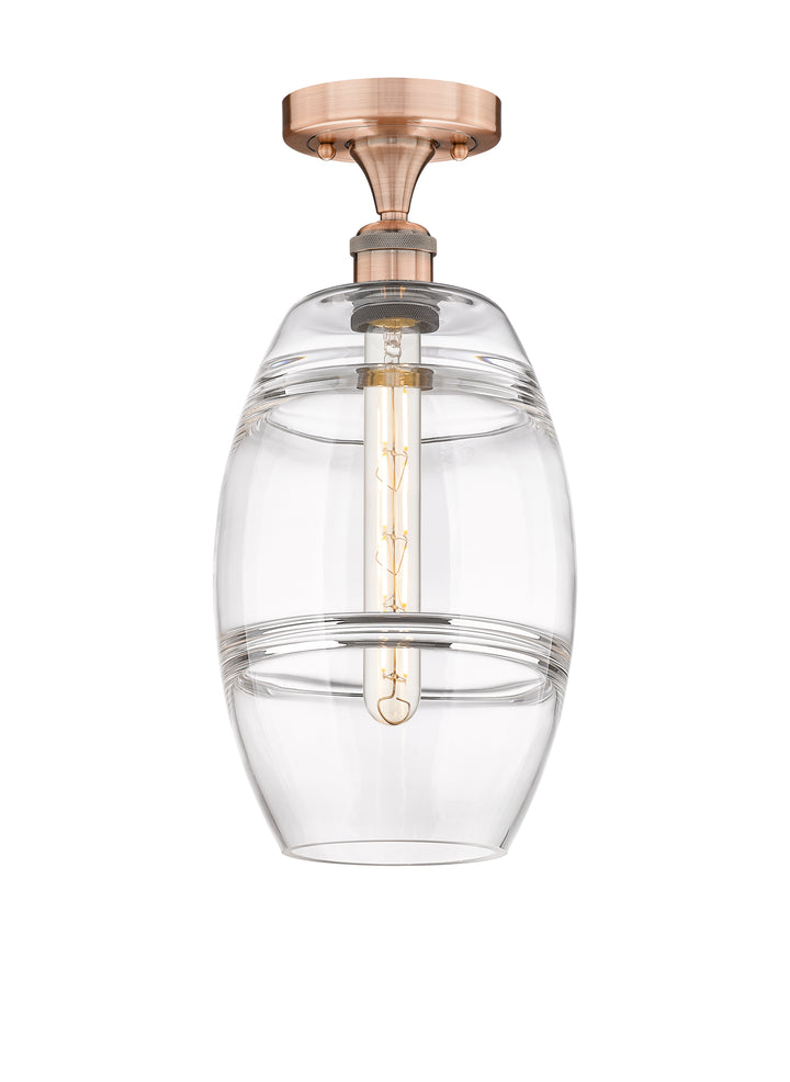 Innovations Lighting Vaz 8" Semi-Flush Mount - Antique Copper