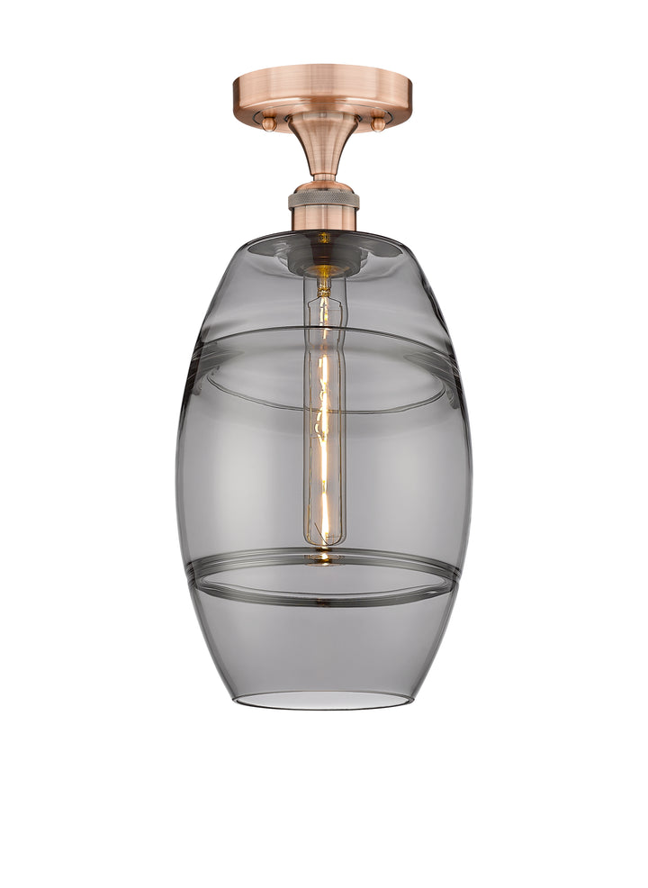 Innovations Lighting Vaz 8" Semi-Flush Mount - Antique Copper
