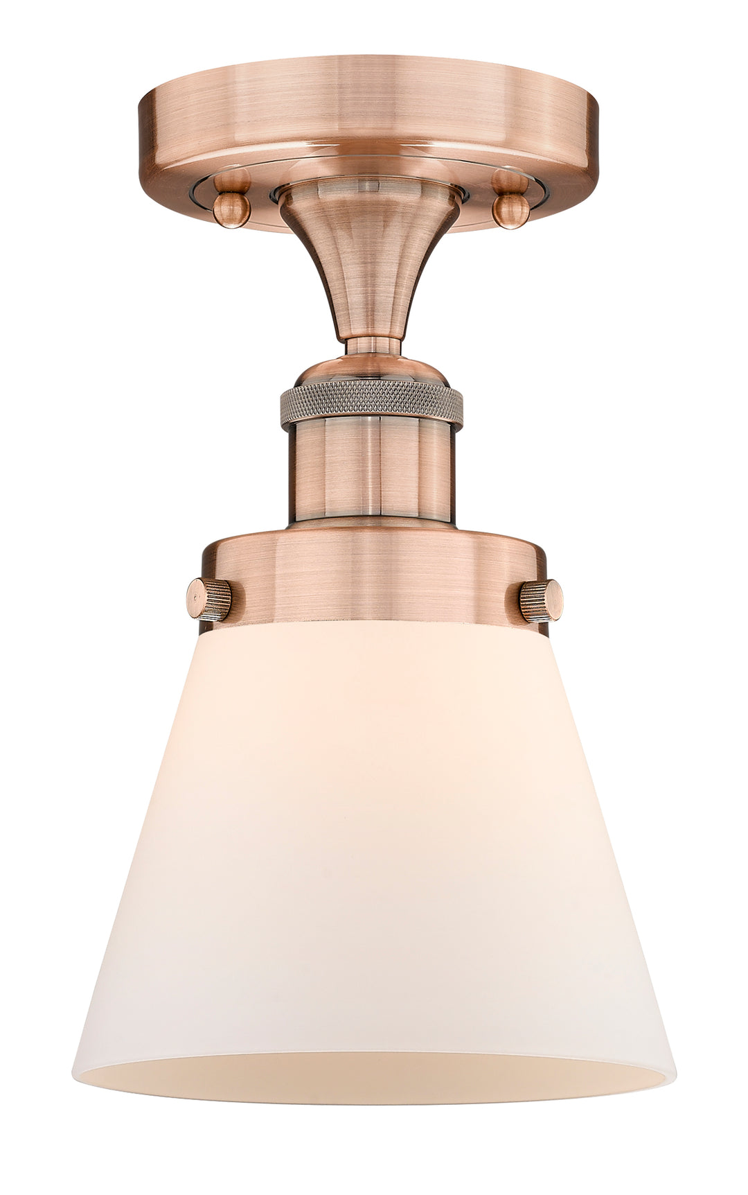 Innovations Lighting Cone 6" Semi-Flush Mount - Antique Copper