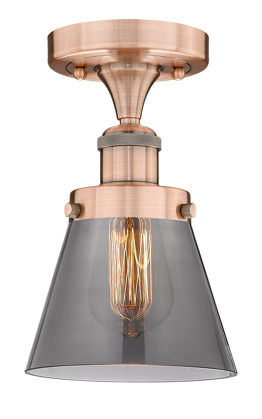 Innovations Lighting Cone 6" Semi-Flush Mount - Antique Copper