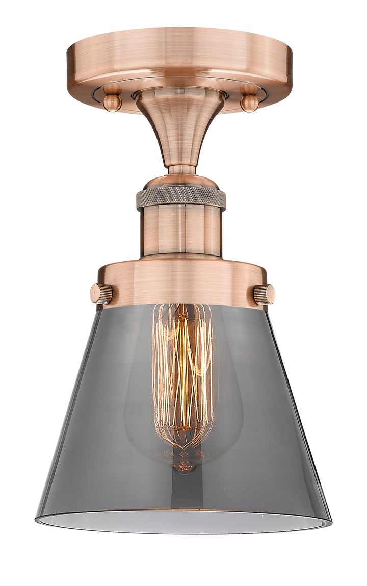 Innovations Lighting Cone 6" Semi-Flush Mount - Antique Copper