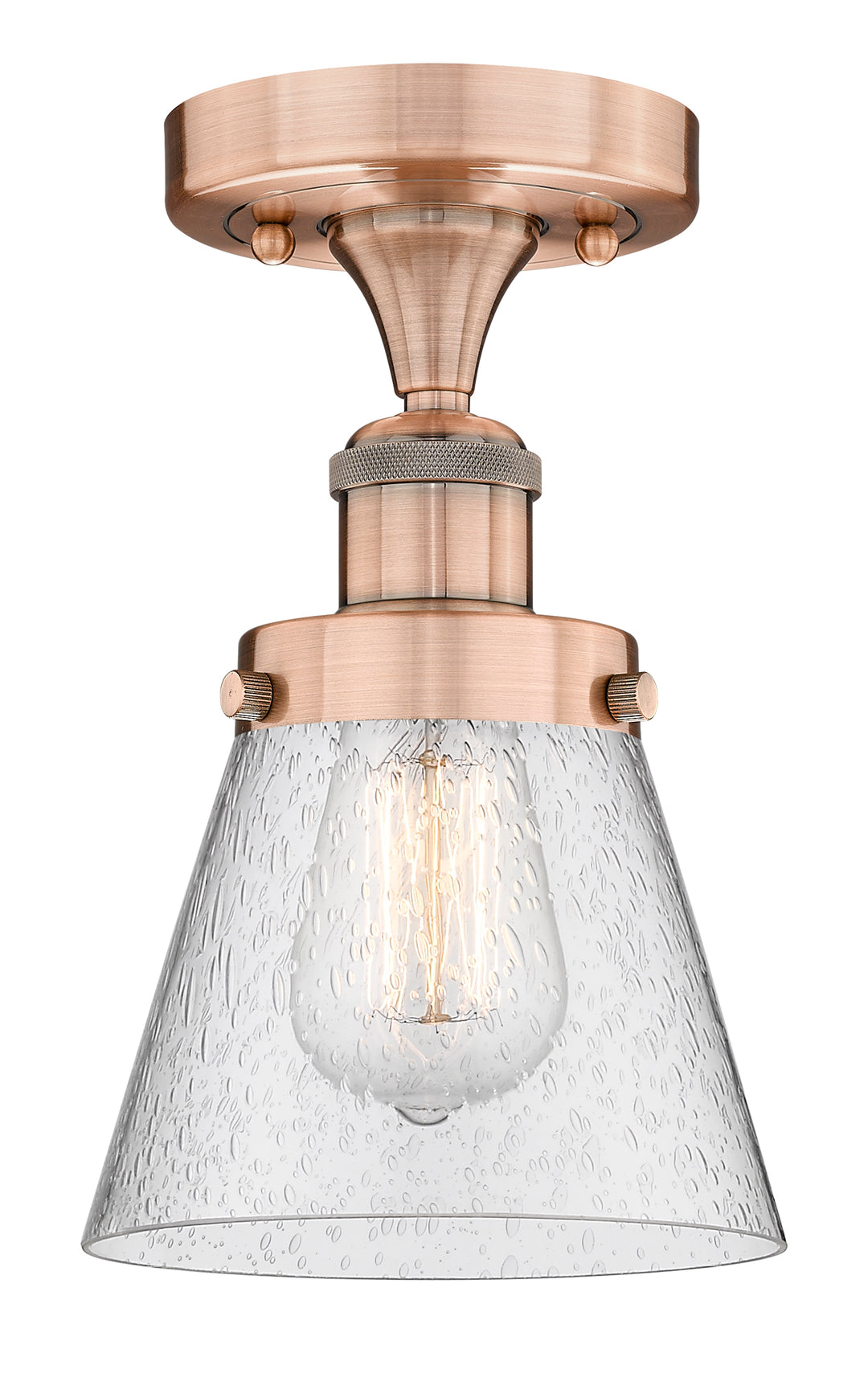 Innovations Lighting Cone 6" Semi-Flush Mount - Antique Copper