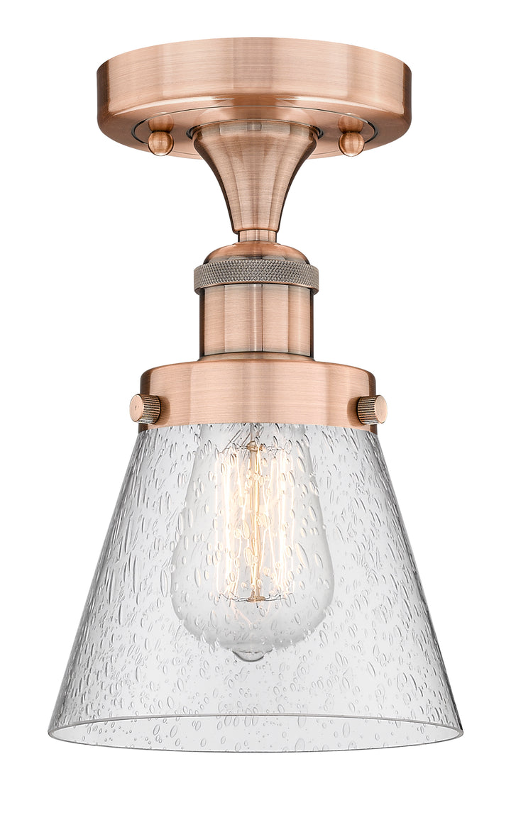 Innovations Lighting Cone 6" Semi-Flush Mount - Antique Copper