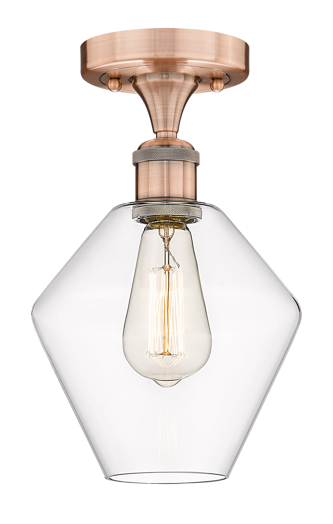 Innovations Lighting Cindyrella 8" Semi-Flush Mount - Antique Copper
