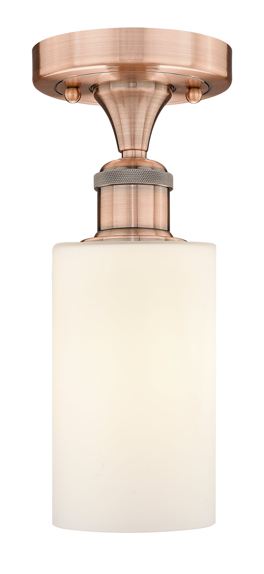 Innovations Lighting Clymer 4" Semi-Flush Mount - Antique Copper