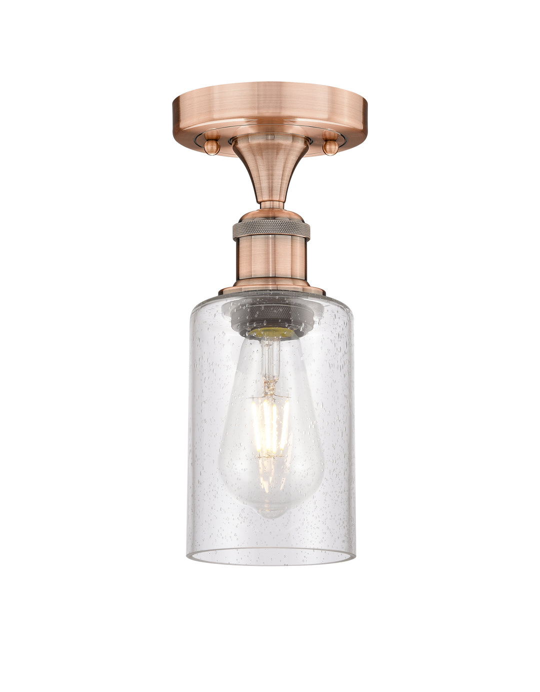 Innovations Lighting Clymer 4" Semi-Flush Mount - Antique Copper