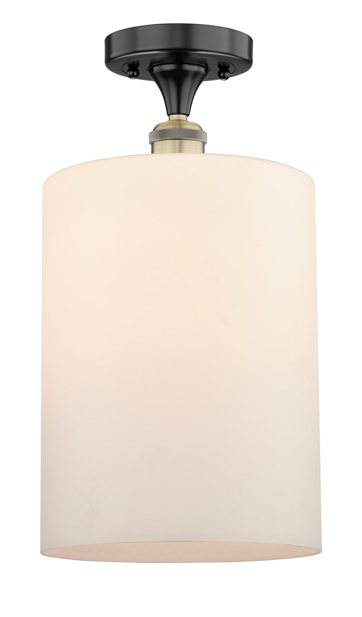 Innovations Lighting Cobbleskill 9" Semi-Flush Mount - Black Antique Brass
