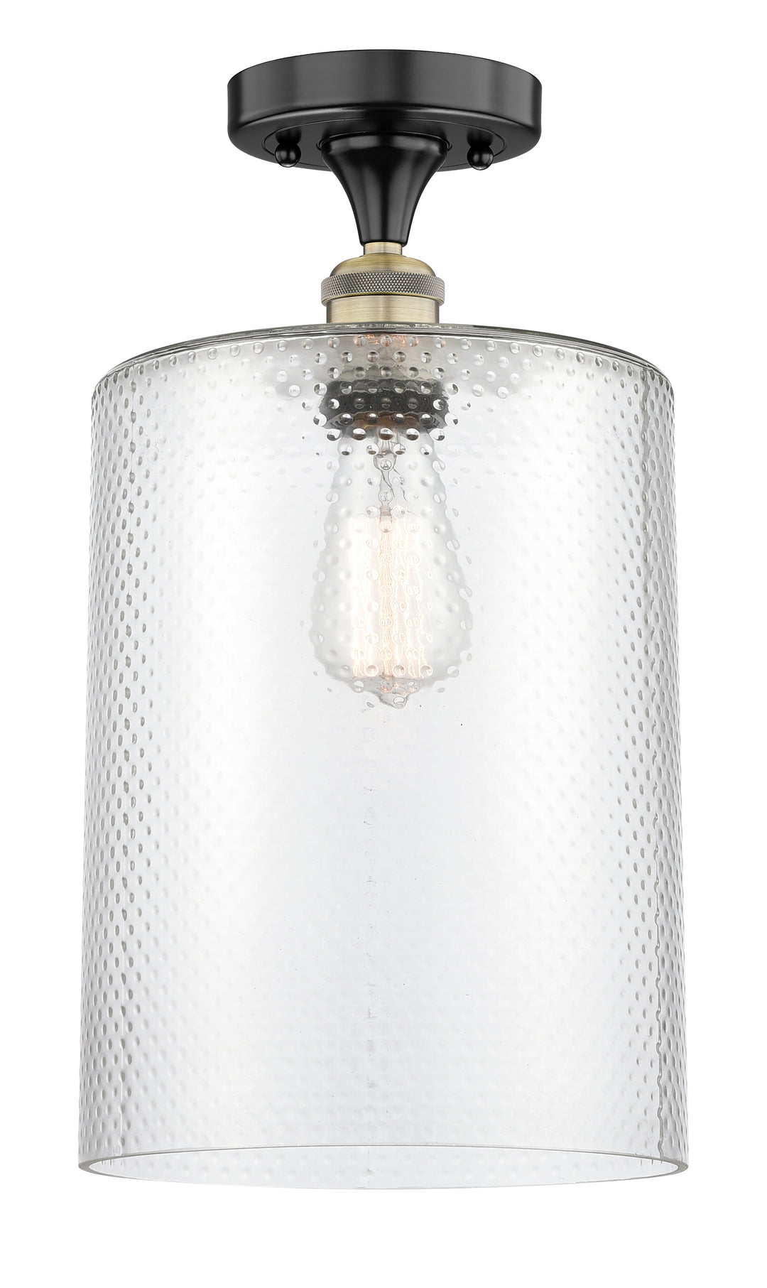 Innovations Lighting Cobbleskill 9" Semi-Flush Mount - Black Antique Brass