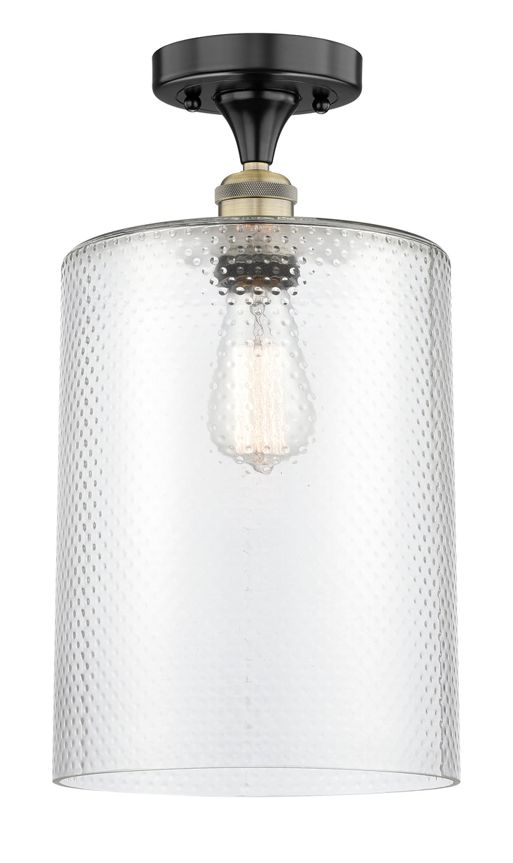 Innovations Lighting Cobbleskill 9" Semi-Flush Mount - Black Antique Brass