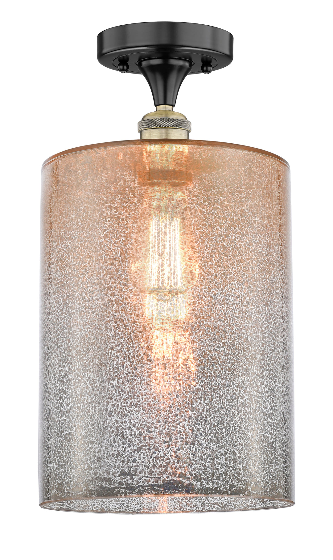 Innovations Lighting Cobbleskill 9" Semi-Flush Mount - Black Antique Brass
