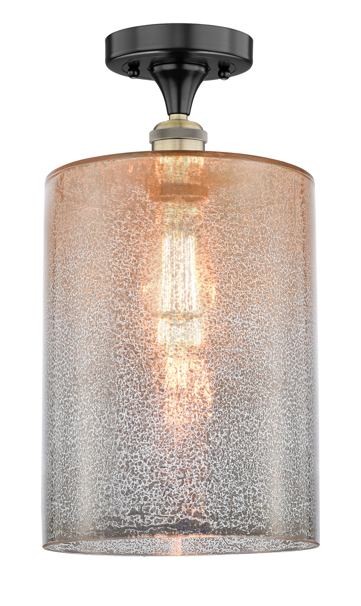 Innovations Lighting Cobbleskill 9" Semi-Flush Mount - Black Antique Brass