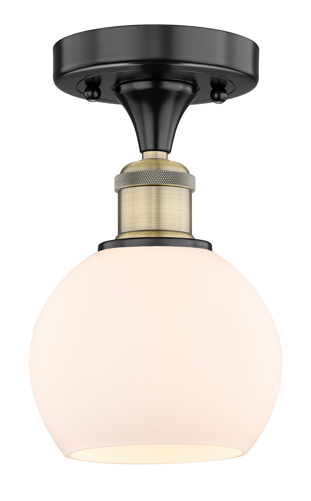 Innovations Lighting Athens 6" Semi-Flush Mount - Black Antique Brass