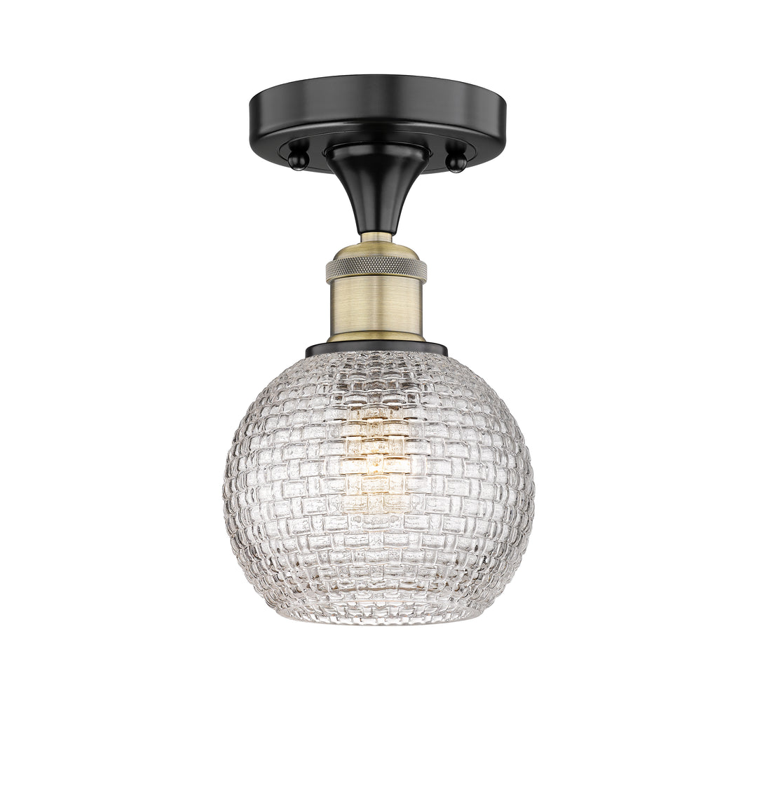 Innovations Lighting Athens 6" Semi-Flush Mount - Black Antique Brass