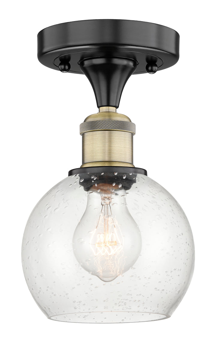 Innovations Lighting Athens 6" Semi-Flush Mount - Black Antique Brass