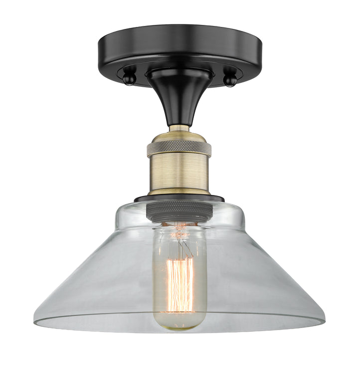 Innovations Lighting Orwell 9" Flush Mount - Black Antique Brass