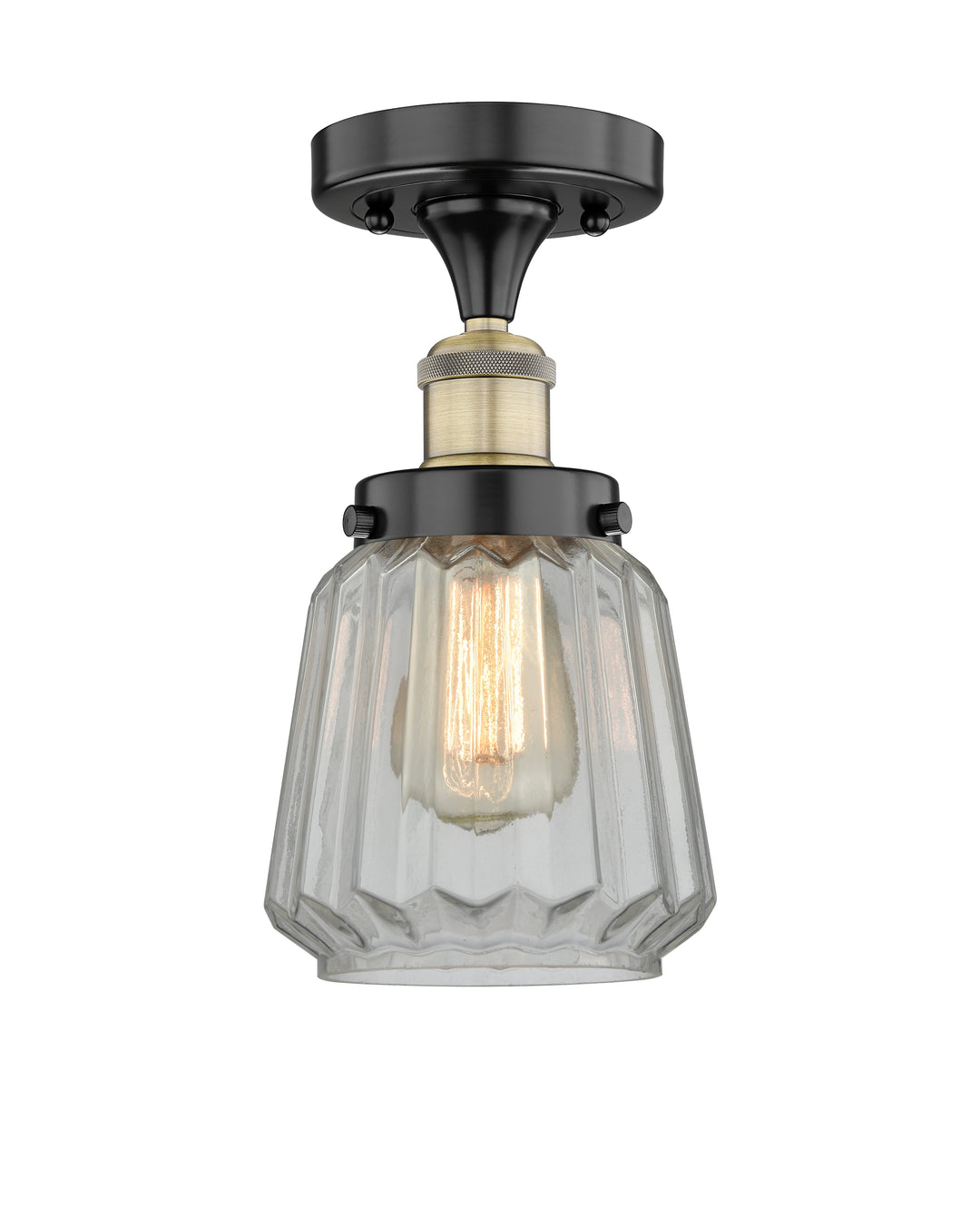 Innovations Lighting Chatham 6" Semi-Flush Mount - Black Antique Brass