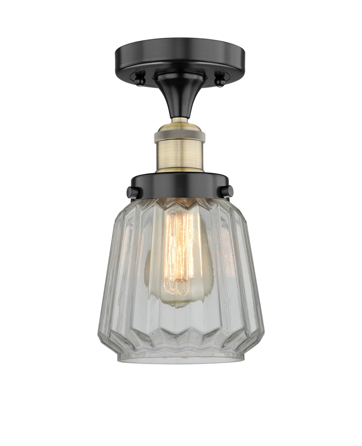 Innovations Lighting Chatham 6" Semi-Flush Mount - Black Antique Brass