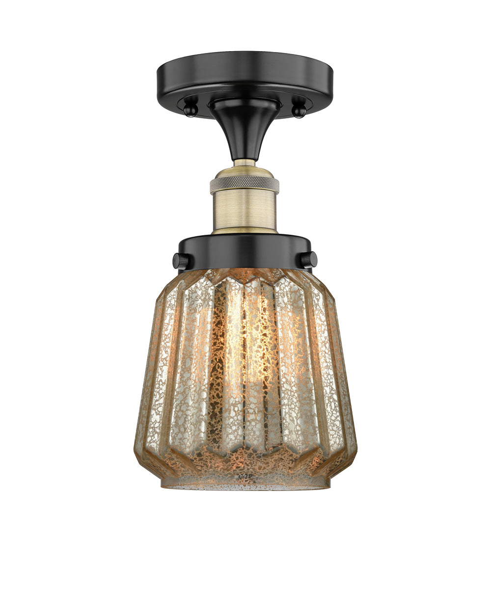 Innovations Lighting Chatham 6" Semi-Flush Mount - Black Antique Brass
