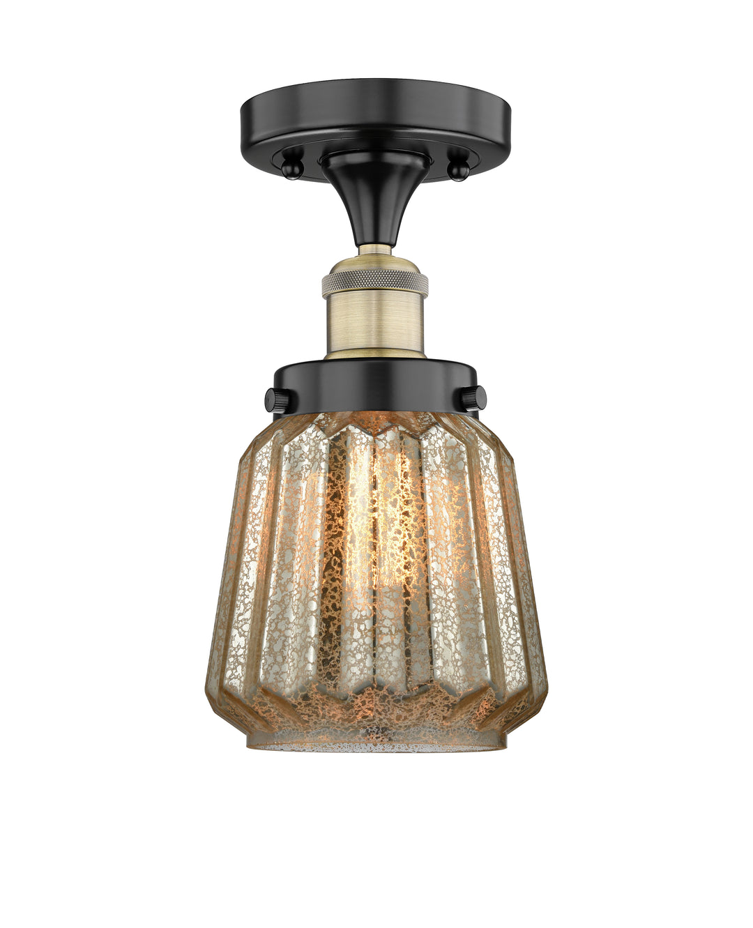 Innovations Lighting Chatham 6" Semi-Flush Mount - Black Antique Brass