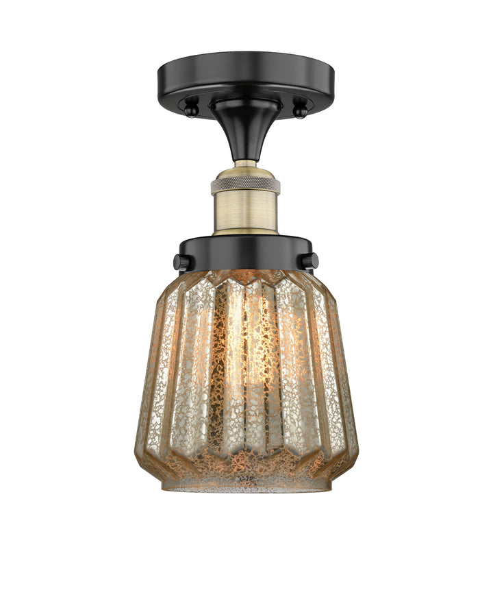 Innovations Lighting Chatham 6" Semi-Flush Mount - Black Antique Brass