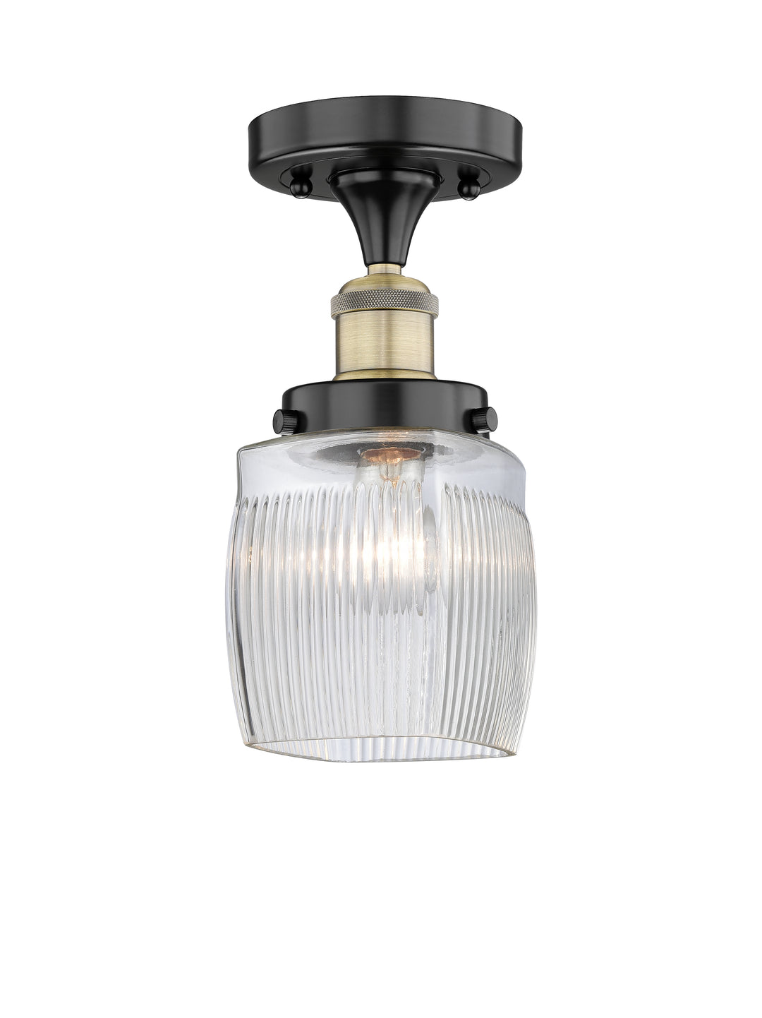 Innovations Lighting Colton 6" Semi-Flush Mount - Black Antique Brass