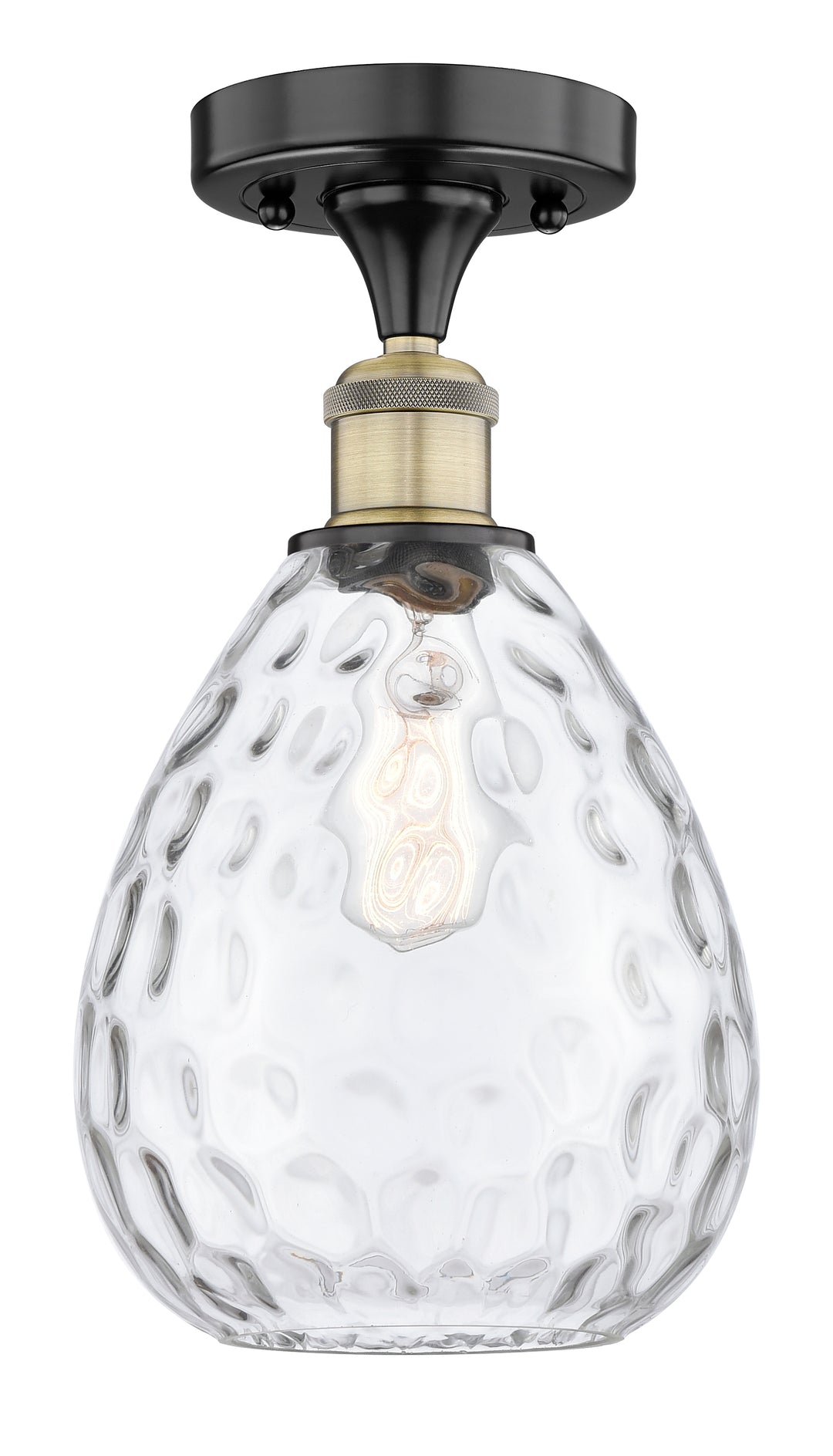 Innovations Lighting Waverly 8" Semi-Flush Mount - Black Antique Brass