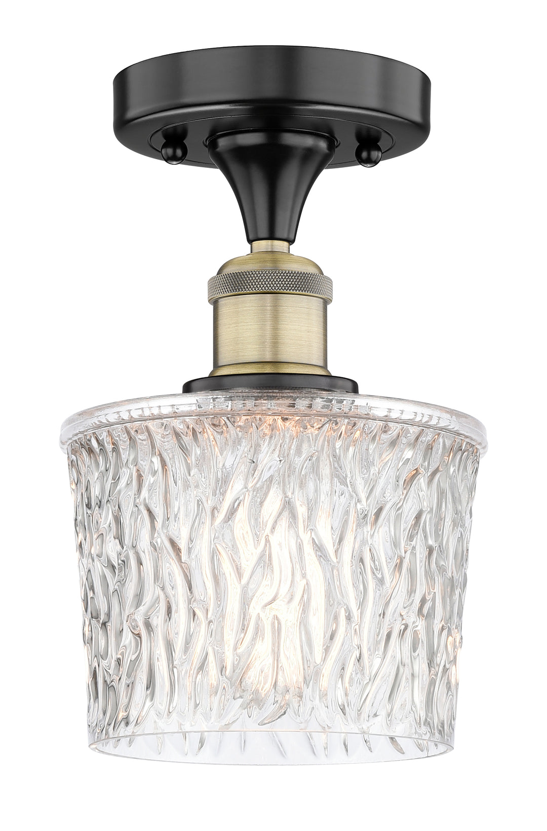 Innovations Lighting Niagara 6.5" Semi-Flush Mount - Black Antique Brass