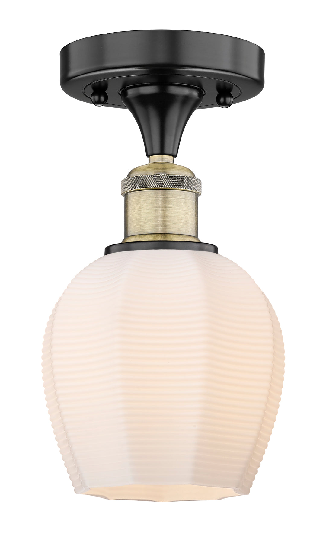 Innovations Lighting Norfolk 6" Semi-Flush Mount - Black Antique Brass