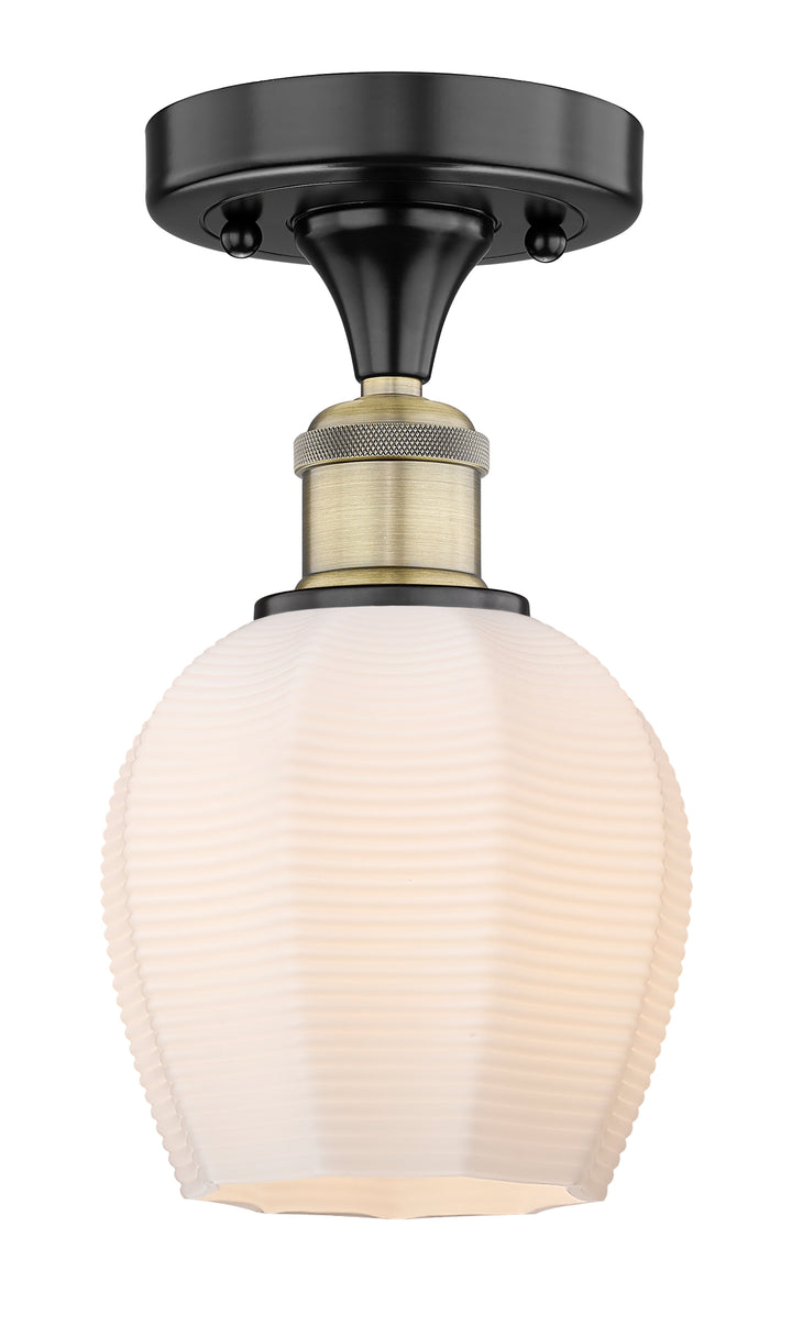 Innovations Lighting Norfolk 6" Semi-Flush Mount - Black Antique Brass