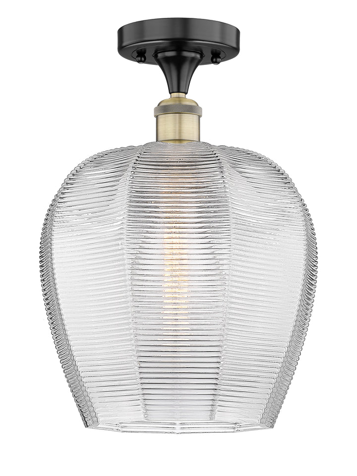 Innovations Lighting Norfolk 12" Semi-Flush Mount - Black Antique Brass