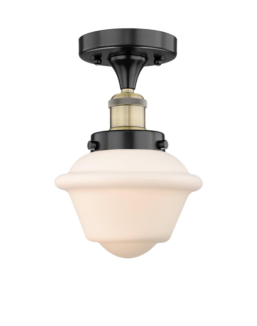 Innovations Lighting Oxford 7.5" Semi-Flush Mount - Black Antique Brass