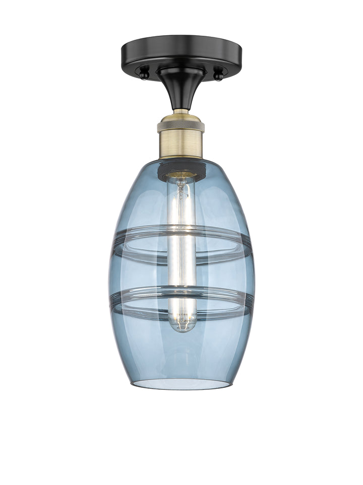 Innovations Lighting Vaz 6" Semi-Flush Mount - Black Antique Brass