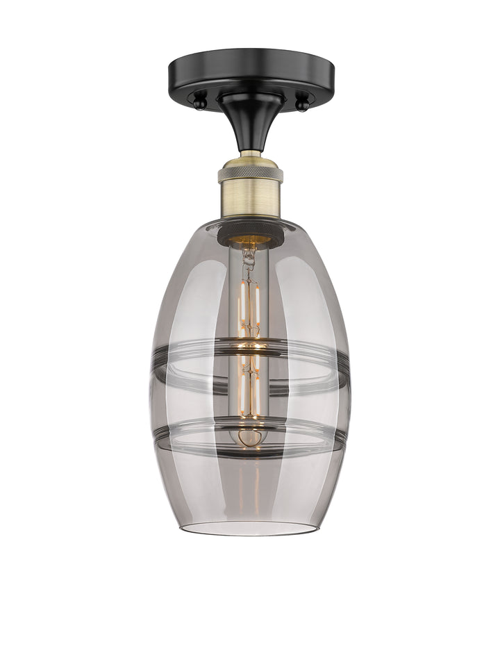 Innovations Lighting Vaz 6" Semi-Flush Mount - Black Antique Brass