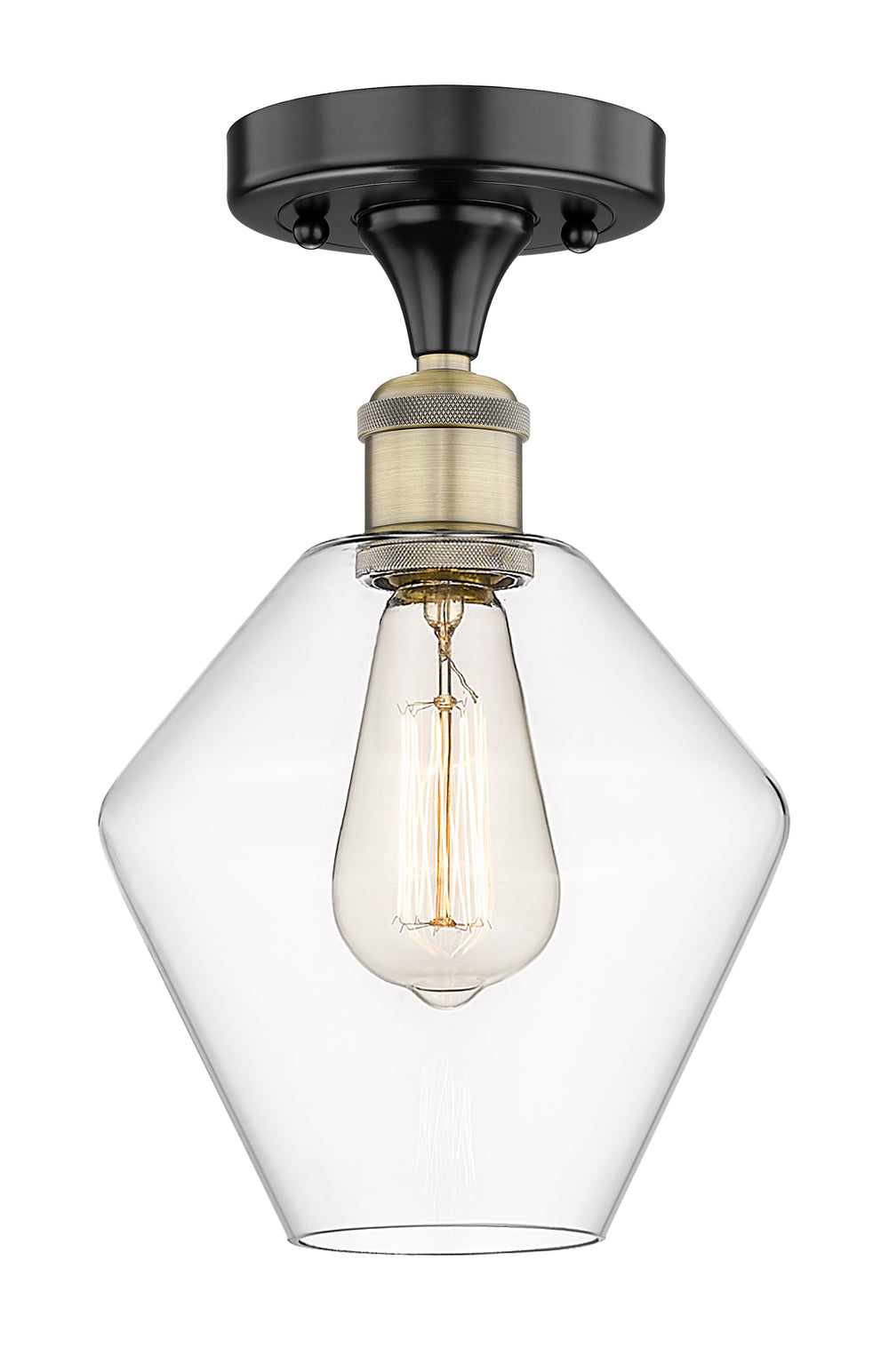 Innovations Lighting Cindyrella 8" Semi-Flush Mount - Black Antique Brass
